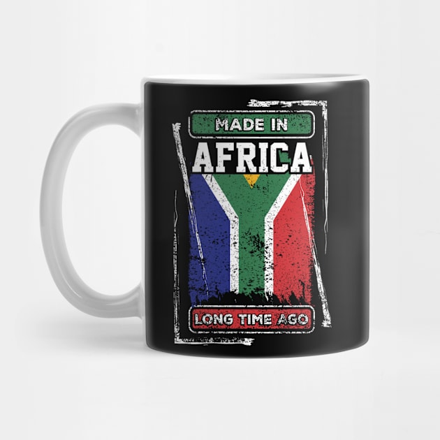 Africa Flag Born Distressed Novelty Gift by ChicagoBoho